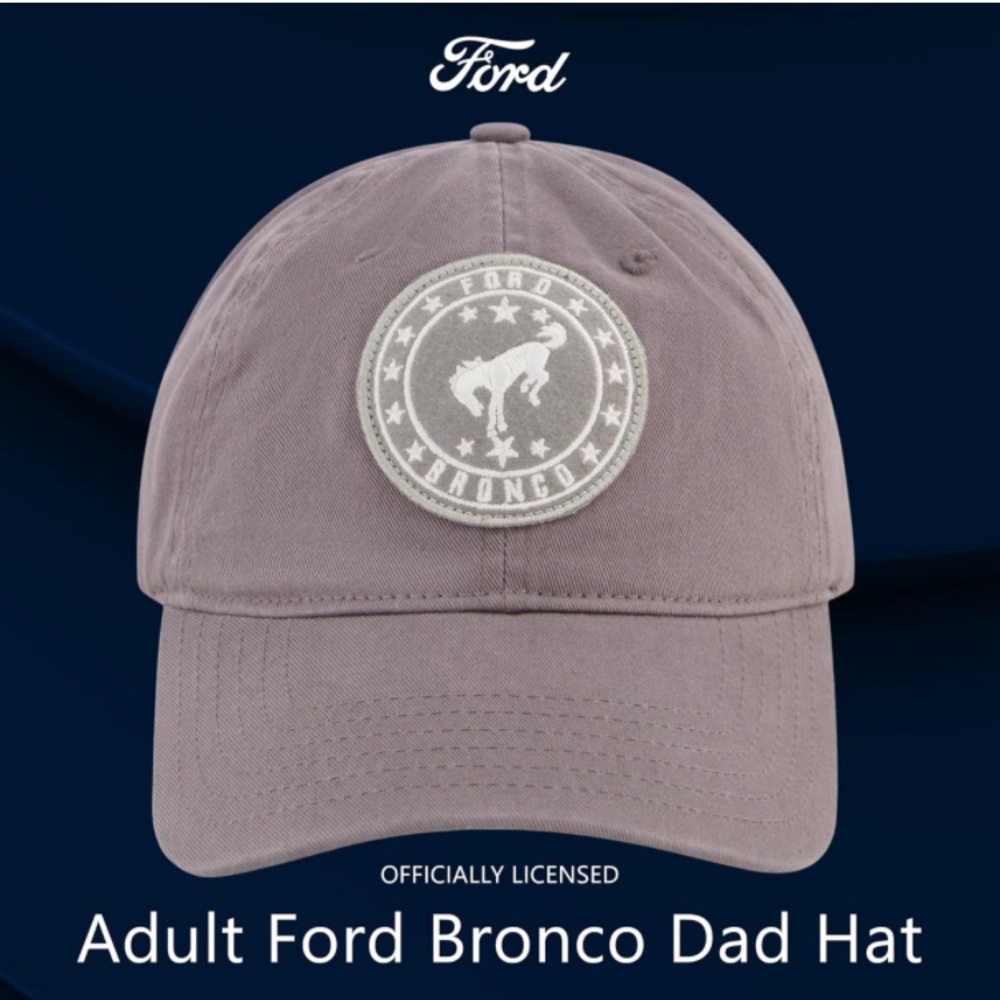 Concept One Ford Dad Hat, Bronco Logo Cotton Adjustable Baseball Cap
